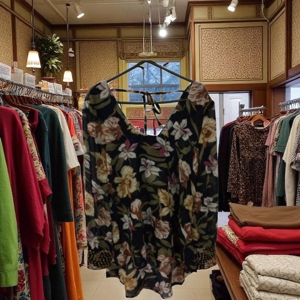 New Sheer Floral Blouse
